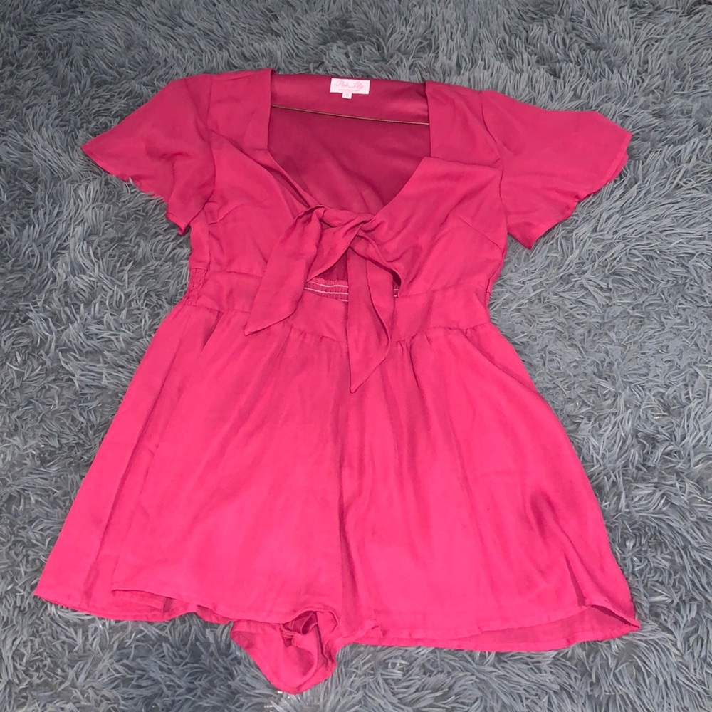 Pink Lily pink cutout romper